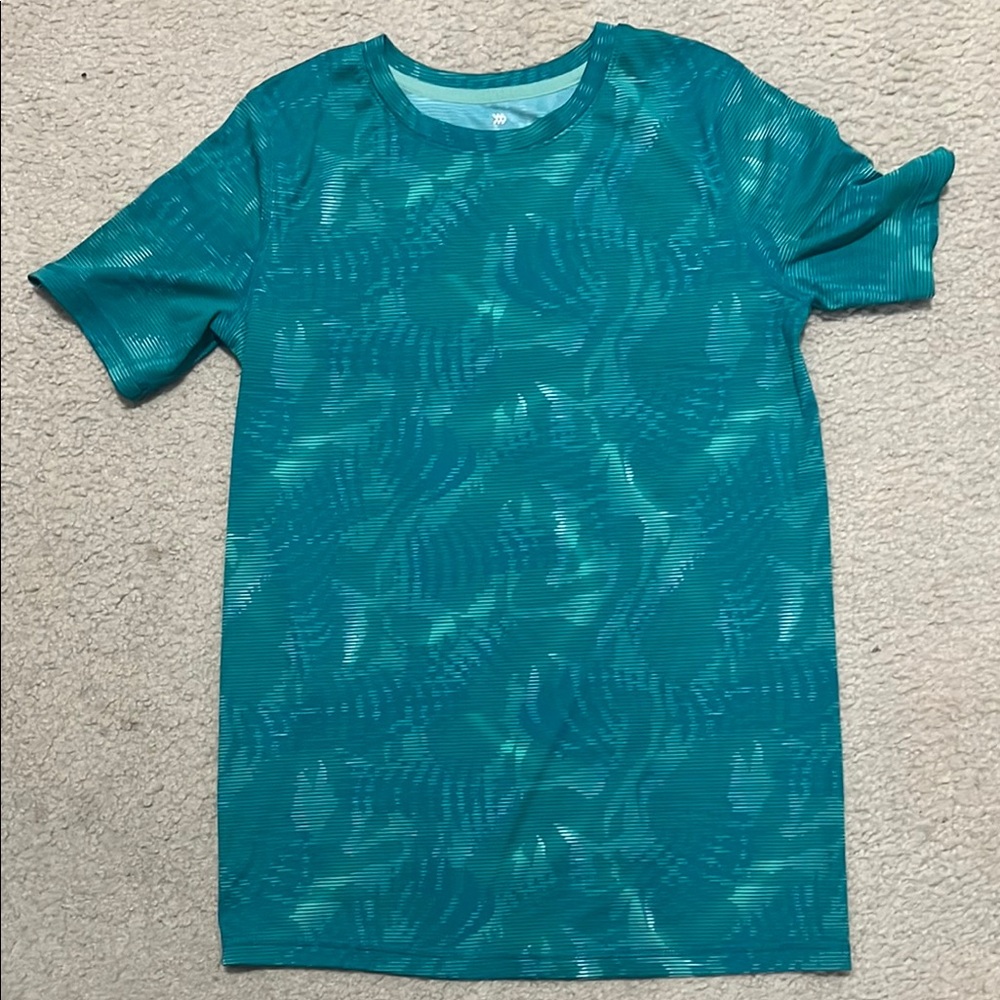Kids Teal Patterned Shirt